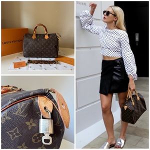 Louis Vuitton - Speedy Monogram Bag Lock Key Twilly